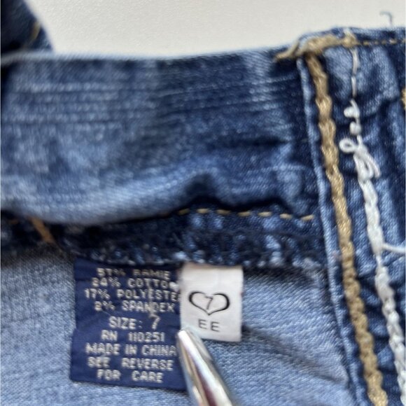 Angels Junior Size 7 Jeans Stretch Flap Pockets Straight Fit Nice! - Picture 5 of 5